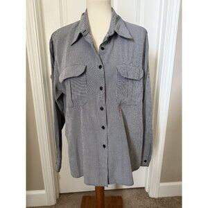 Christopher & Banks Women's Button Up Long Sleeve Shirt - L